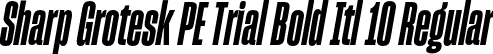 Sharp Grotesk PE Trial Bold Itl 10 Regular font | SharpGroteskPETrialBoldItl-10.otf