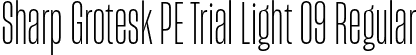 Sharp Grotesk PE Trial Light 09 Regular font | SharpGroteskPETrialLight-09.otf