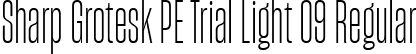 Sharp Grotesk PE Trial Light 09 Regular font | SharpGroteskPETrialLight-09.ttf