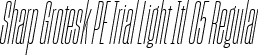 Sharp Grotesk PE Trial Light Itl 05 Regular font | SharpGroteskPETrialLightItl-05.ttf