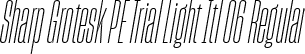 Sharp Grotesk PE Trial Light Itl 06 Regular font | SharpGroteskPETrialLightItl-06.ttf