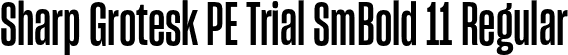 Sharp Grotesk PE Trial SmBold 11 Regular font | SharpGroteskPETrialSmBold-11.otf