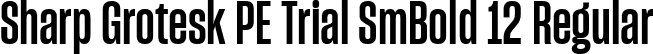 Sharp Grotesk PE Trial SmBold 12 Regular font | SharpGroteskPETrialSmBold-12.ttf