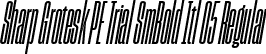 Sharp Grotesk PE Trial SmBold Itl 05 Regular font | SharpGroteskPETrialSmBoldItl-05.ttf
