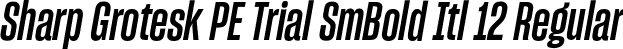 Sharp Grotesk PE Trial SmBold Itl 12 Regular font | SharpGroteskPETrialSmBoldItl-12.otf