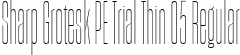 Sharp Grotesk PE Trial Thin 05 Regular font | SharpGroteskPETrialThin-05.ttf