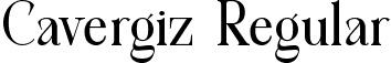 Cavergiz Regular font | Cavergiz.ttf