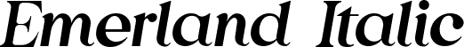 Emerland Italic font | emerland-italic.ttf