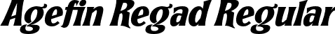 Agefin Regad Regular font | AgefinRegadtrial-Slant.otf