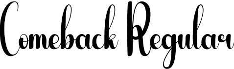 Comeback Regular font | Comeback.otf