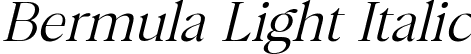 Bermula Light Italic font | Bermula Italic Variable.ttf