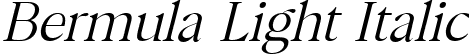 Bermula Light Italic font | Bermula Lightitalic.ttf