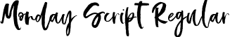 Monday Script Regular font | Monday-Script.ttf