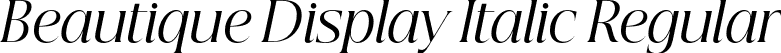 Beautique Display Italic Regular font | BeautiqueDisplay-Italic.otf