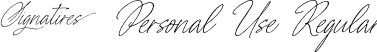 Signatires Personal Use Regular font | signatirespersonaluse-ovajp.otf