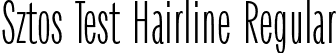 Sztos Test Hairline Regular font | SztosTest-Hairline.otf