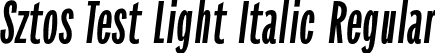 Sztos Test Light Italic Regular font | SztosTest-LightItalic.otf