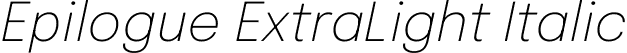 Epilogue ExtraLight Italic font | Epilogue-ExtraLightItalic.ttf