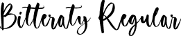 Bitteraty Regular font | Bitteraty.ttf