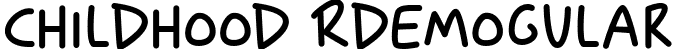 Childhood Regular font | Childhood.ttf