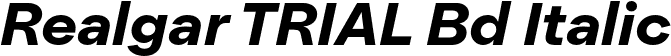 Realgar TRIAL Bd Italic font | Realgar_TRIAL-BdIt.otf