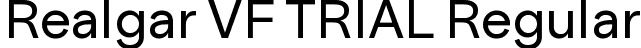Realgar VF TRIAL Regular font | Realgar_VF_TRIAL.ttf