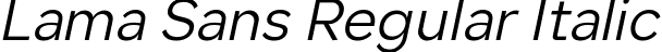 Lama Sans Regular Italic font | LamaSans-RegularItalic.ttf