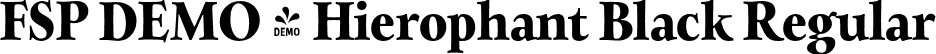 FSP DEMO - Hierophant Black Regular font | Fontspring-DEMO-hierophant-black.otf