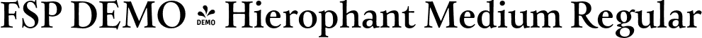 FSP DEMO - Hierophant Medium Regular font | Fontspring-DEMO-hierophant-medium.otf