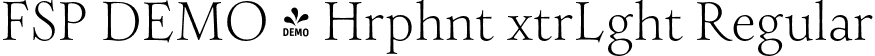 FSP DEMO - Hrphnt xtrLght Regular font | Fontspring-DEMO-hierophant-extralight.otf