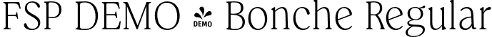 FSP DEMO - Bonche Regular font | Fontspring-DEMO-bonche-regular.otf