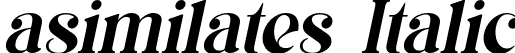 asimilates Italic font | asimilates-Italic.otf