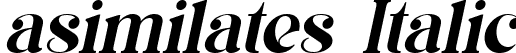 asimilates Italic font | asimilates-Italic.ttf