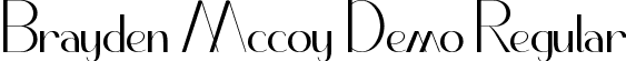 Brayden Mccoy Demo Regular font | BraydenMccoyDemoRegular.ttf