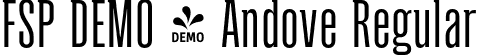 FSP DEMO - Andove Regular font | Fontspring-DEMO-andove-regular.otf