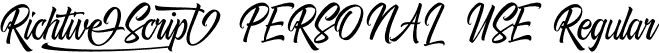 Richtive Script PERSONAL USE Regular font | RichtiveScriptPersonalUseRegular-MVx8P.otf