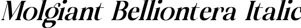 Molgiant Belliontera Italic font | Molgiant-Belliontera-Italic.otf