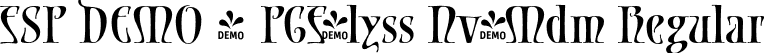 FSP DEMO - PGF-lyss Nv-Mdm Regular font | Fontspring-DEMO-pgf-elyss-nouveau-medium.otf