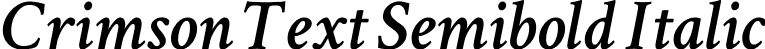 Crimson Text Semibold Italic font | CrimsonText-SemiboldItalic.ttf