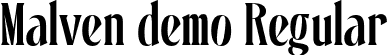 Malven demo Regular font | Malven-Regular.otf