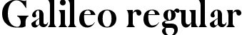 Galileo regular font | Galileo-regular.ttf