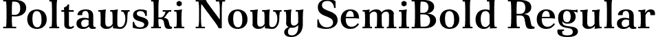 Poltawski Nowy SemiBold Regular font | PoltawskiNowy-SemiBold.otf