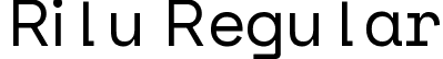 Rilu Regular font | Rilu-Regular.otf