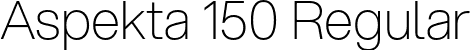 Aspekta 150 Regular font | Aspekta-150.otf