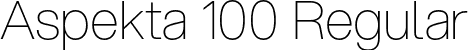Aspekta 100 Regular font | Aspekta-100.otf