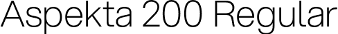 Aspekta 200 Regular font | Aspekta-200.otf