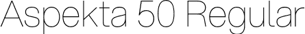 Aspekta 50 Regular font | Aspekta-50.otf