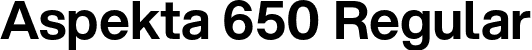 Aspekta 650 Regular font | Aspekta-650.otf
