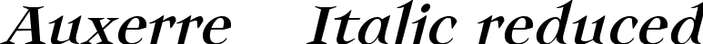 Auxerre 56 Italic reduced font | Auxerre-56-Italic_reduced.ttf