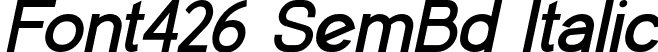 Font426 SemBd Italic font | EXPATRIATE-SemiBoldItalic.otf